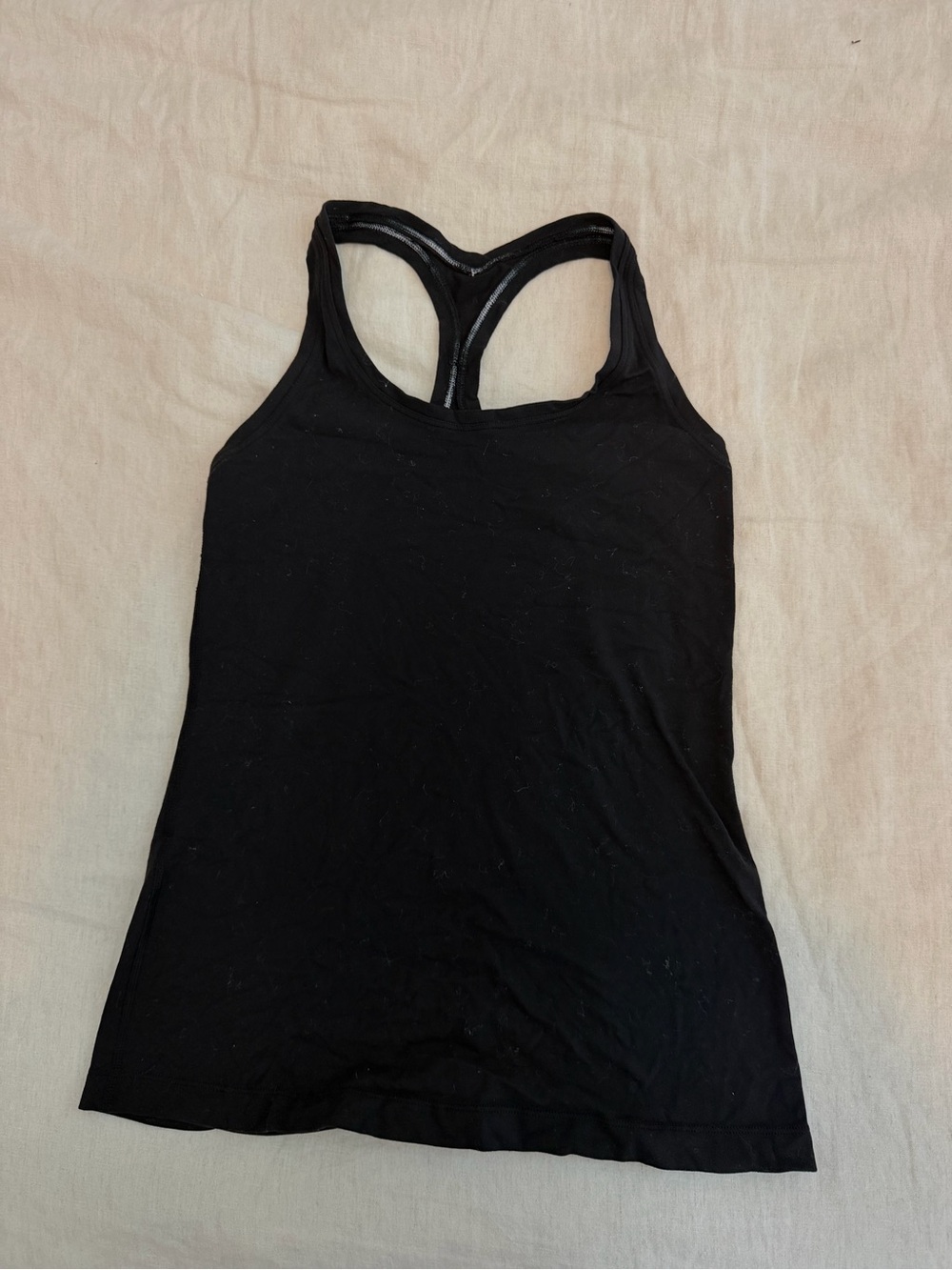Black LuluLemon Racerback Workout Tank Top - Size 6-8